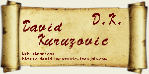 David Kuruzović vizit kartica
